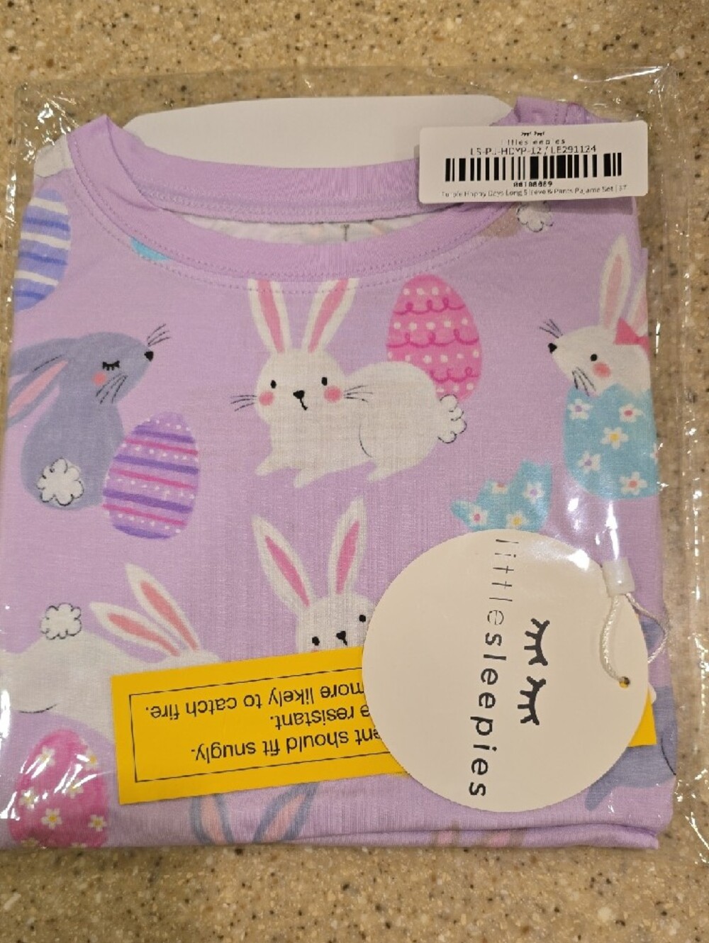 Little Sleepies Purple Hoppy Days Long Sleeve Set - Picture 2 of 4